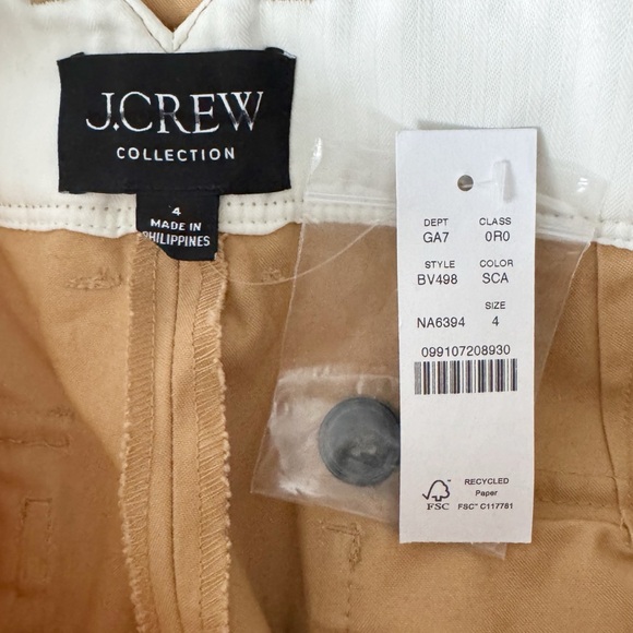 J Crew Argonne Wide Leg Pant in Trench Canvas - Tan | 4 NWT - Picture 10 of 14